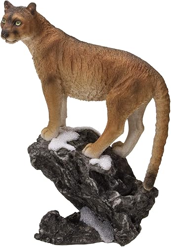 Miniatura 4 de Pacific Giftware Estatua realista de figura de resina de puma en roca