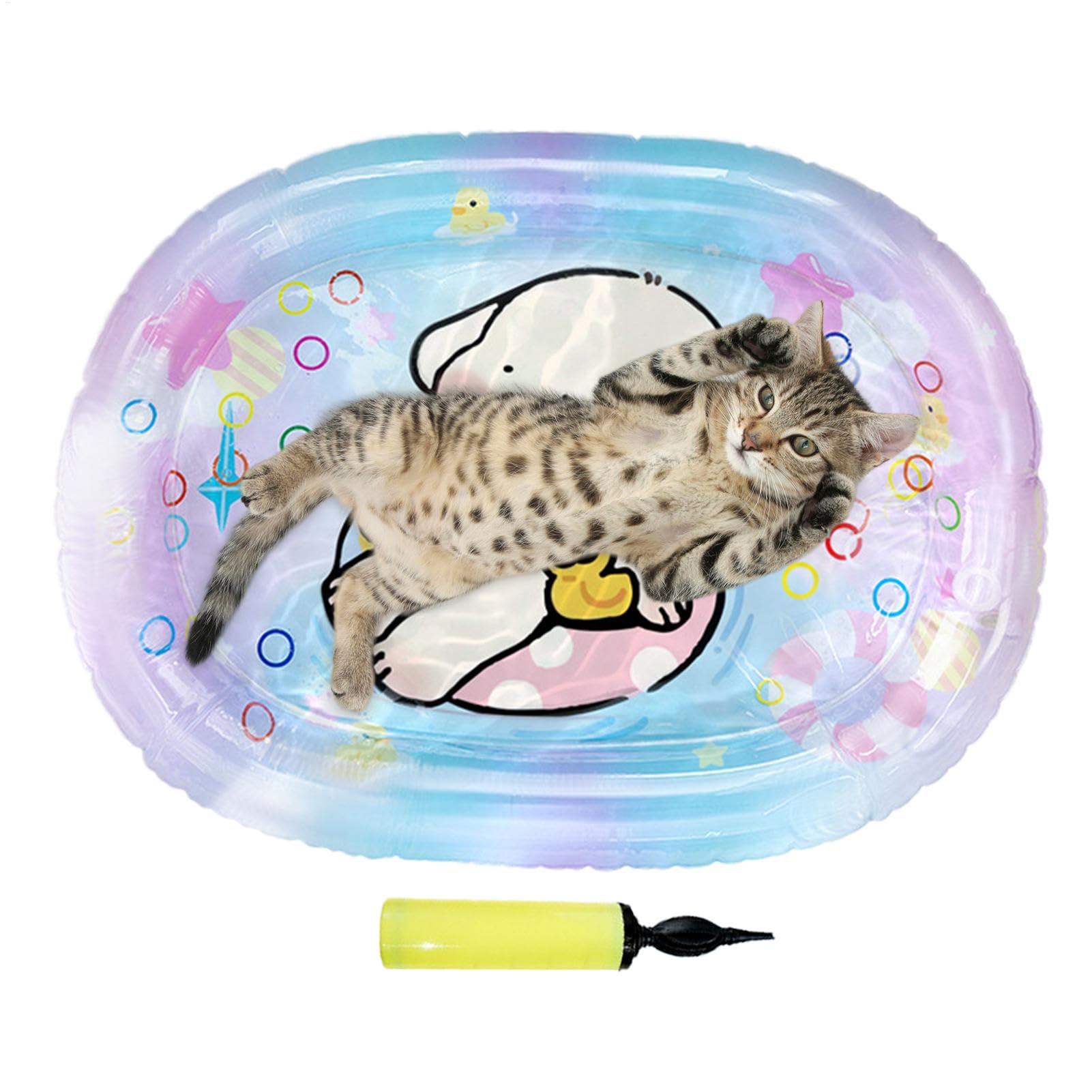 Tapis de jeu sensoriel à eau pour chat jouet interactif pliable rafraîchissant