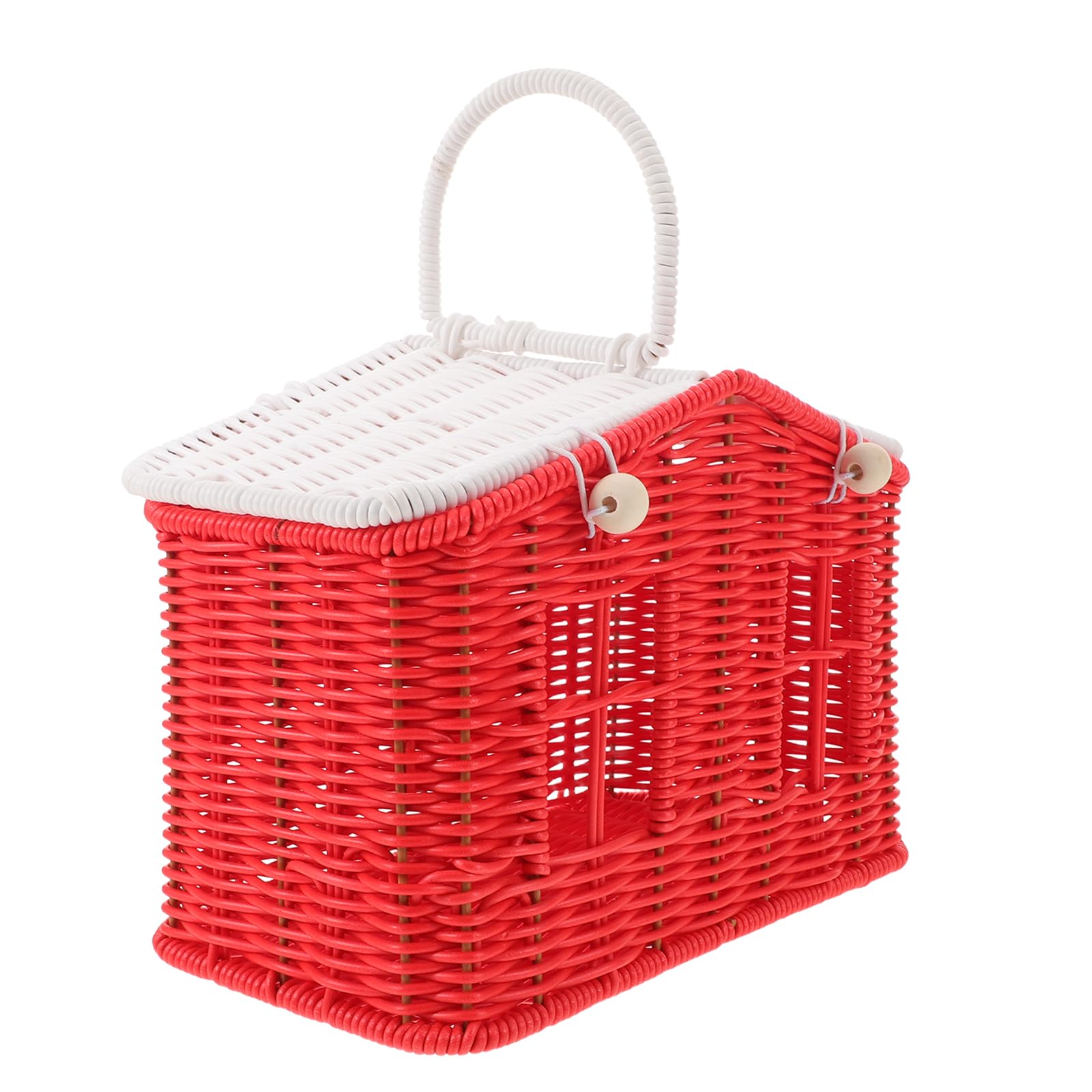 Panier pique-nique osier rigide fini les bouteilles renversées en balade