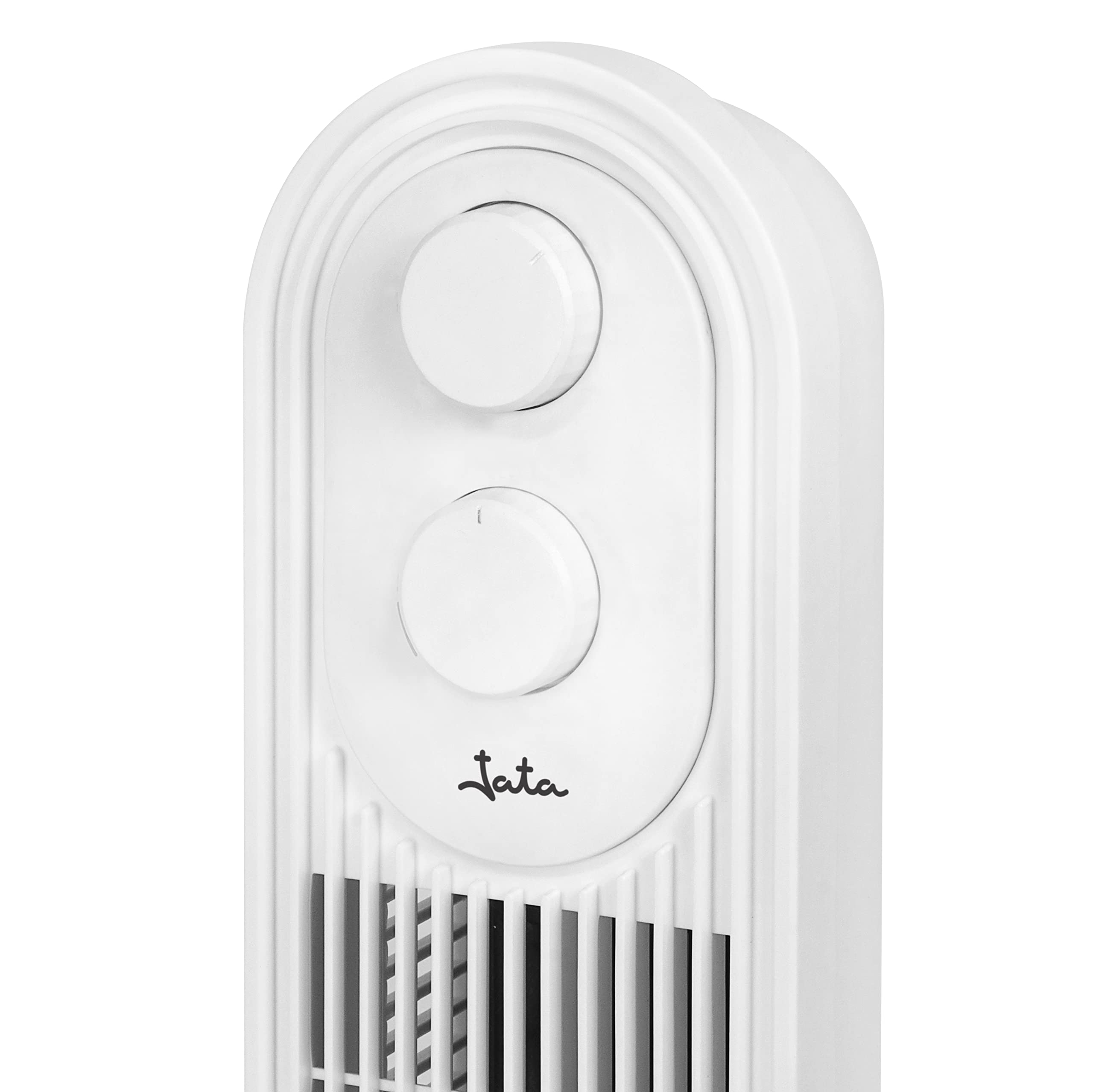JATA JVVT3043 - Ventilador de Torre Silencioso 79 cm, Motor 100% Cobre, 45 W, Oscilante, Temporizador 120 Minutos, 3 Velocidades, Bajo Consumo, Ventilador para Dormitorio, Salón y Oficina