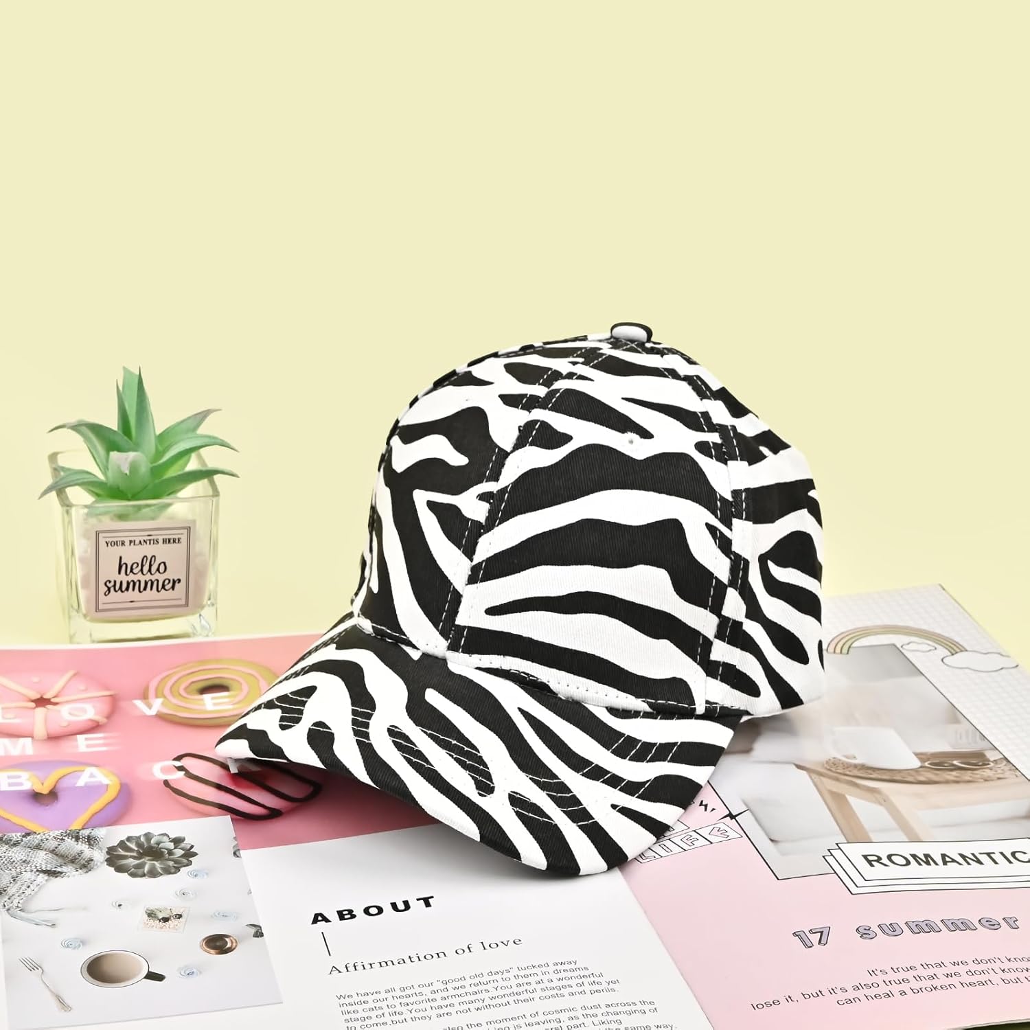 Unisex Adjustable Baseball Cap, Washed Cotton Baseball Caps for Women Men, Cute Summer Hats - Image 7