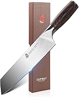 Vista 1 de TUO Kiritsuke - Cuchillo de chef de 8.5 pulgadas, cuchillo de chef Kiritsuke para carne y verduras, cuchillos de cocina japoneses - Acero inoxidable