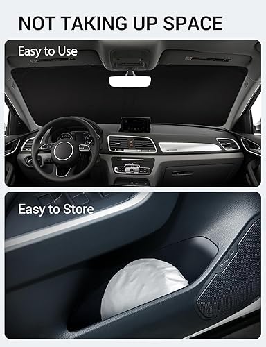 Vista 998 de Proadsy Parasol para parabrisas para BMW X1 F48 2016-2022 de 4 capas plegable, protector de parasol frontal que bloquea los rayos UV y mantiene