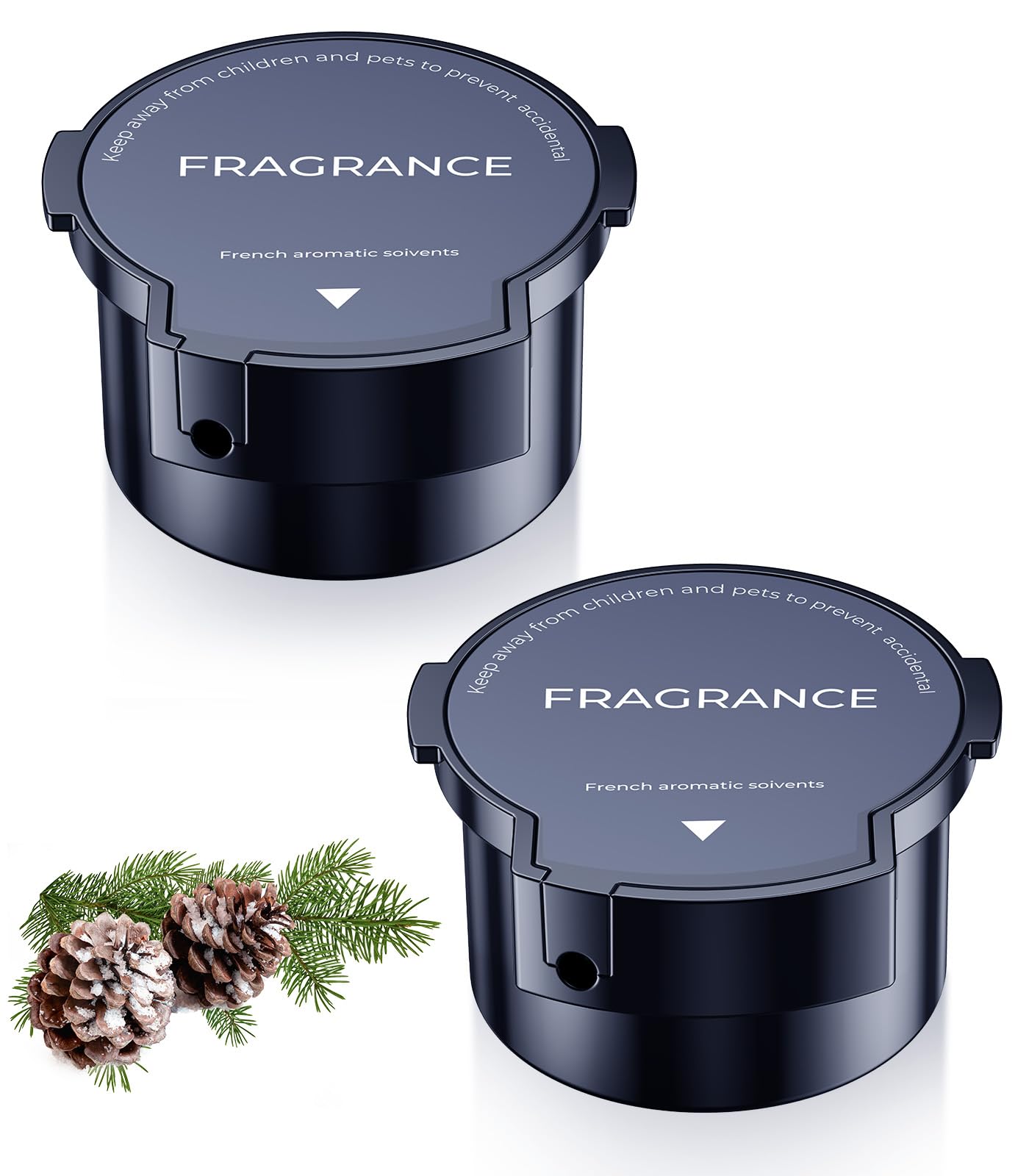 Hitolza Car Air Freshener Refill - Pack of 2, Can be Used for 4~6 Months - Made with Natural Plant Extracts - Cedarwood