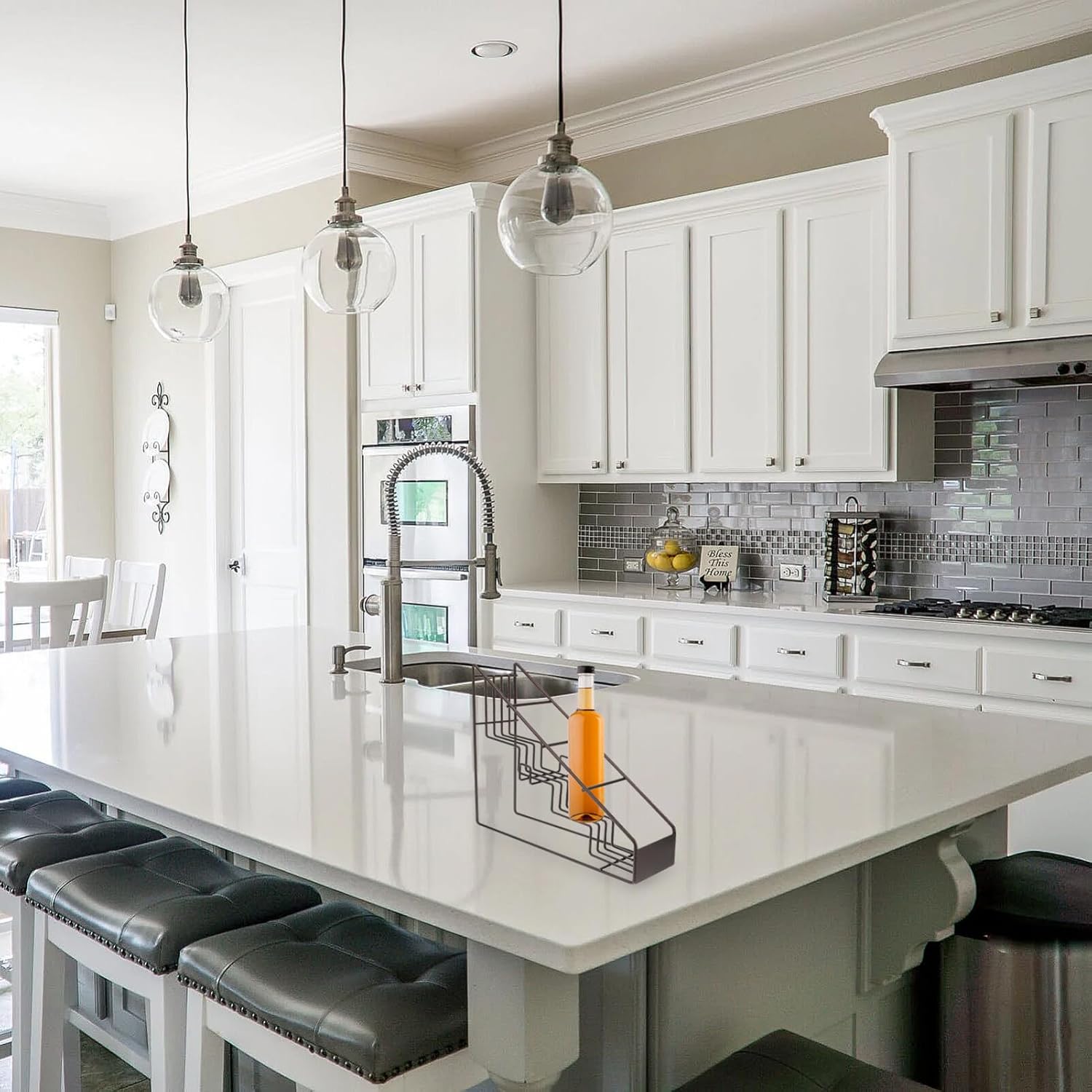 DOITOOL Syrup Display Rack Sugar Container for Coffee Bar Coffee Syrup Organizer Kitchen Storage