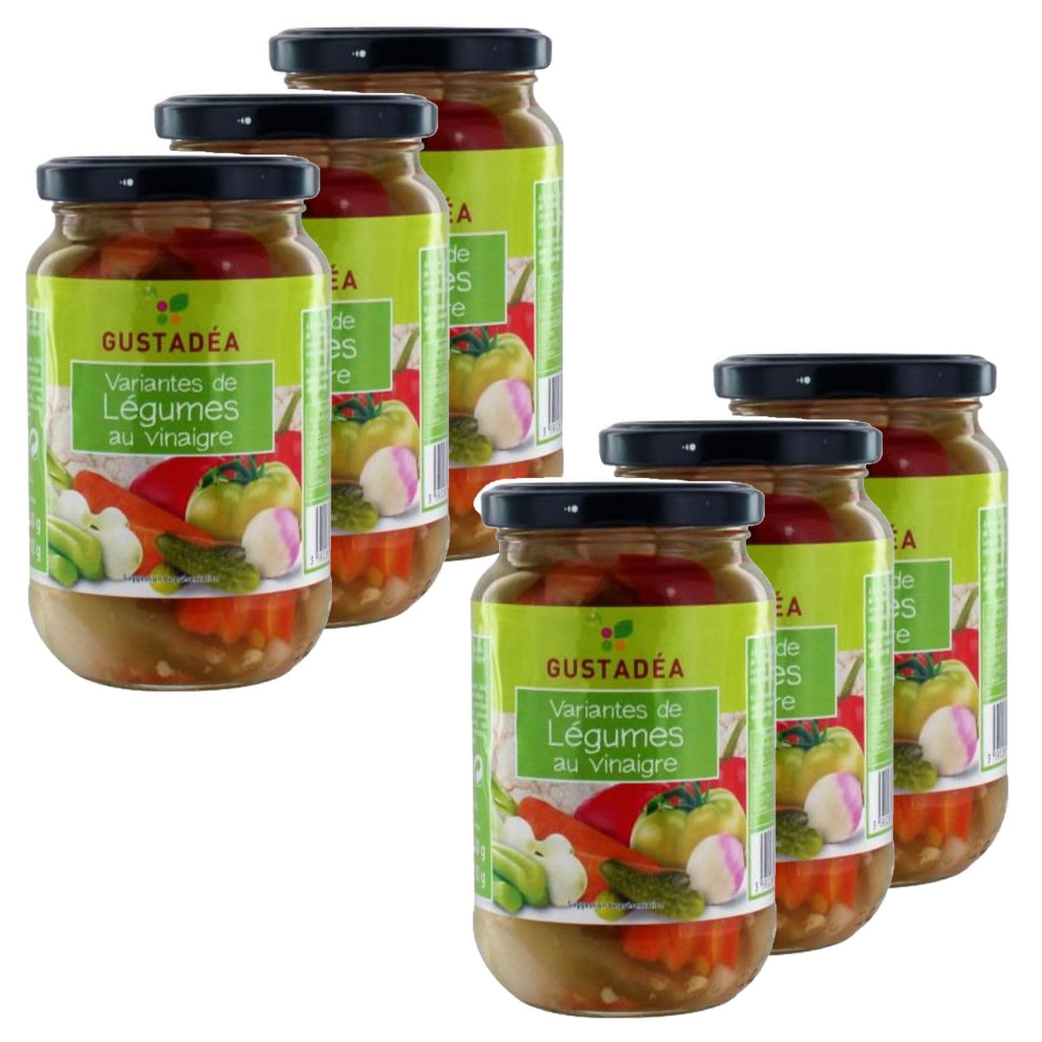 Lot 6x Variante de légumes au vinaigre - Gustadéa - pot 340g