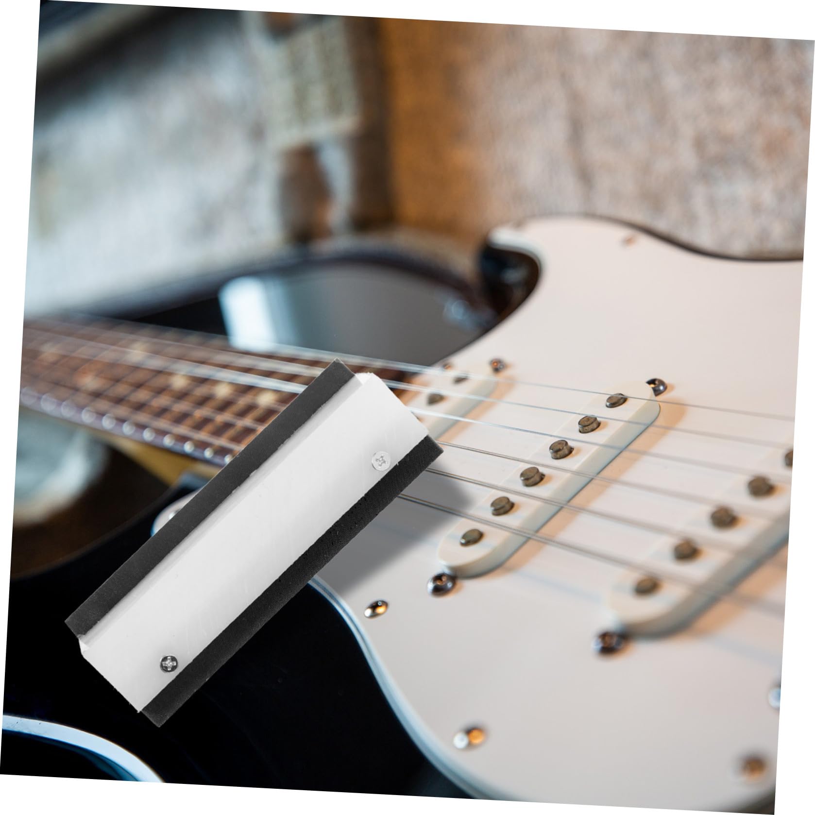 MILISTEN Gitarren Bundfeile aus Kohlenstoffstahl 2-in-1 für Wartung und Politur Ergonomisch Schützt die Oberfläche für E-gitarre