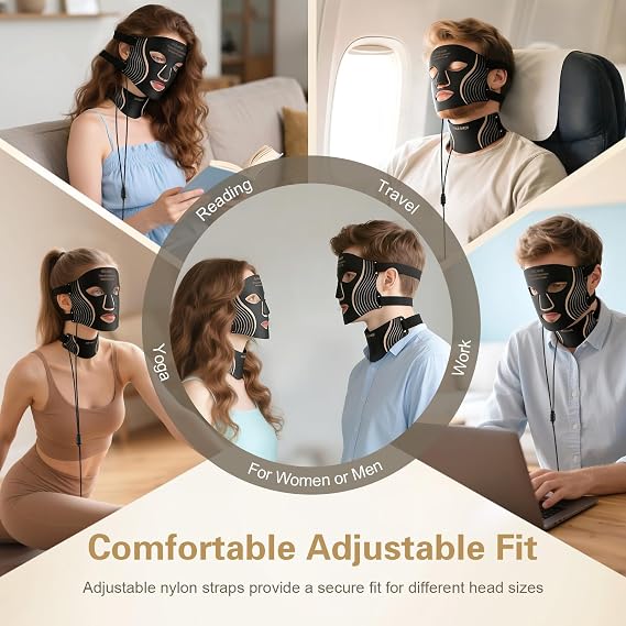 Red Light Therapy Mask for Face and Neck Cordless LED Mask with 7 Colour Light Modes Infrared Red Light 309 LEDs 5 Intensity Levels Remote Control Eye Protection