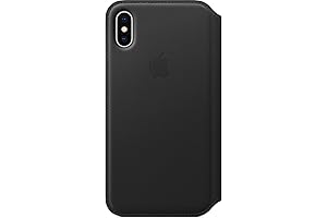 Apple iPhone X Leather Folio - Black
