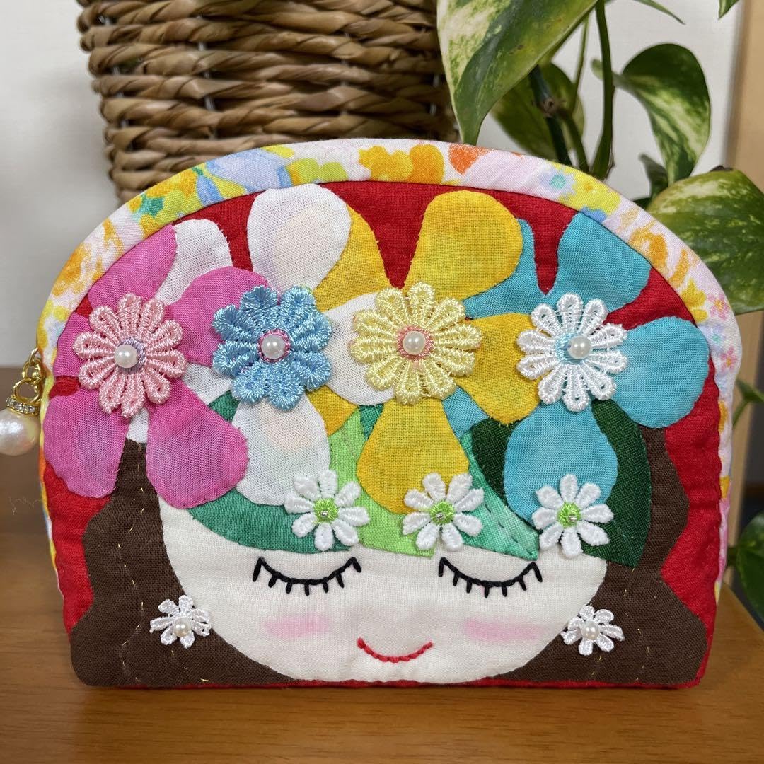 Amazon.co.jp: フラガールポーチ パッチワークキルト ハワイアンキルト Amazon.co.jp: フラガールポーチ パッチワークキルト ハワイアンキルト