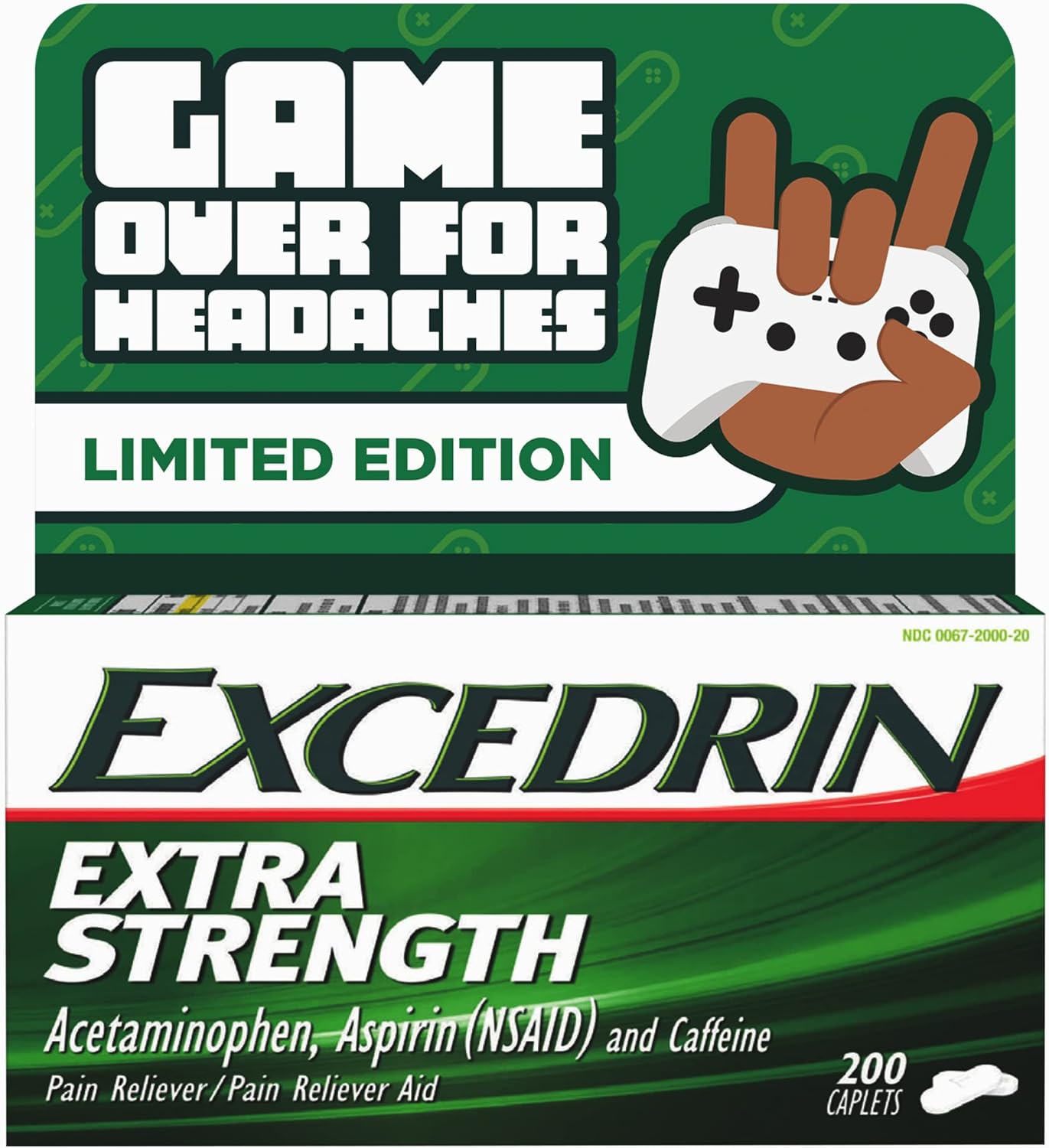 Excedrin Extra Strength Pain Relief Caplets For Headache Relief, Temporarily Relieves Minor Aches And Pains Due To Headache – 200 Count : Health & Household