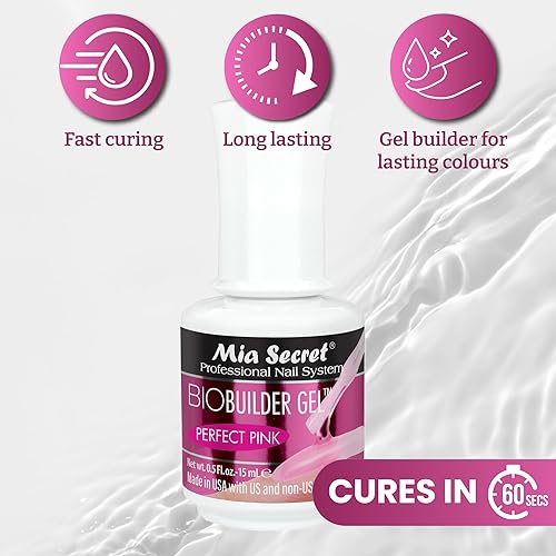 Miniatura 3 de Mia Secret Bio Builder Gel - 0.5 fl oz. (Rosa Perfecto)