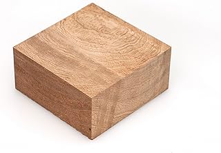 Sapele Bowl Blank 4" x 4" x 2" for Wood Turning, Exotic Wood Blanks for DIY Projects, Perfect Kiln-Dried Unfinished Wood Bowl Blanks for Craftsmen and Woodworking Enthusiasts by Exotic Wood Zone