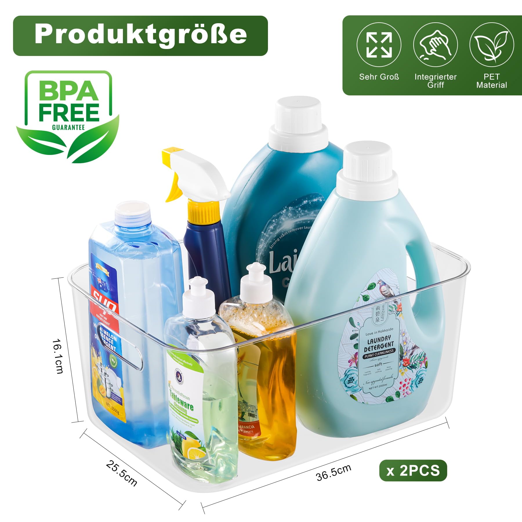 Juego de 8 organizadores para frigorífico, cajón, organizador, cajón, apilable, caja para frigorífico, caja de almacenamiento para cocina, almacenamiento para despensa (4 tamaños)