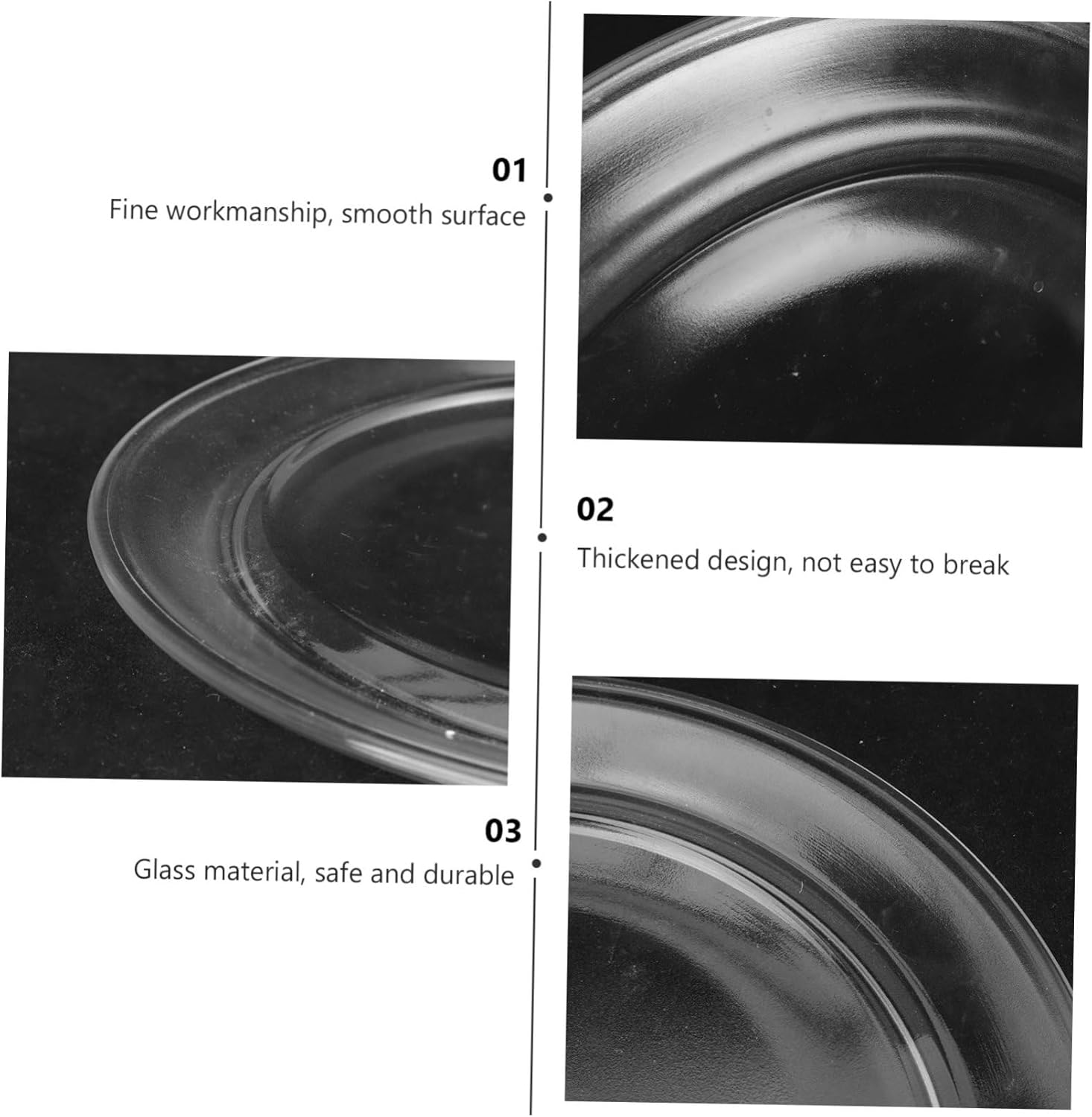 Ciieeo Microwave Glass Tray - Microwave Plate for Cooking and Baking Replacement Turntable Easy to Clean and Install