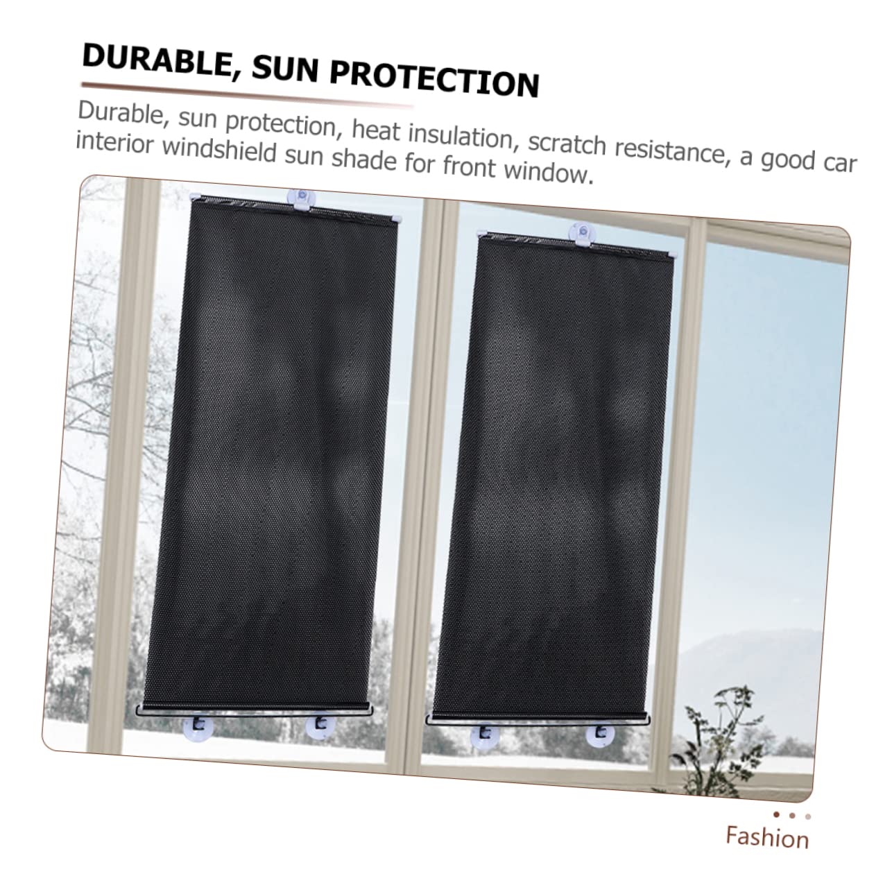 POPETPOP 4 Set Oscurante Auto Pieghevole con Ventosa Parasole Parabrezza PVC Resistente AI Graffi Isolante per Protezione Finestrino Facile da Riporre e Usare Nero
