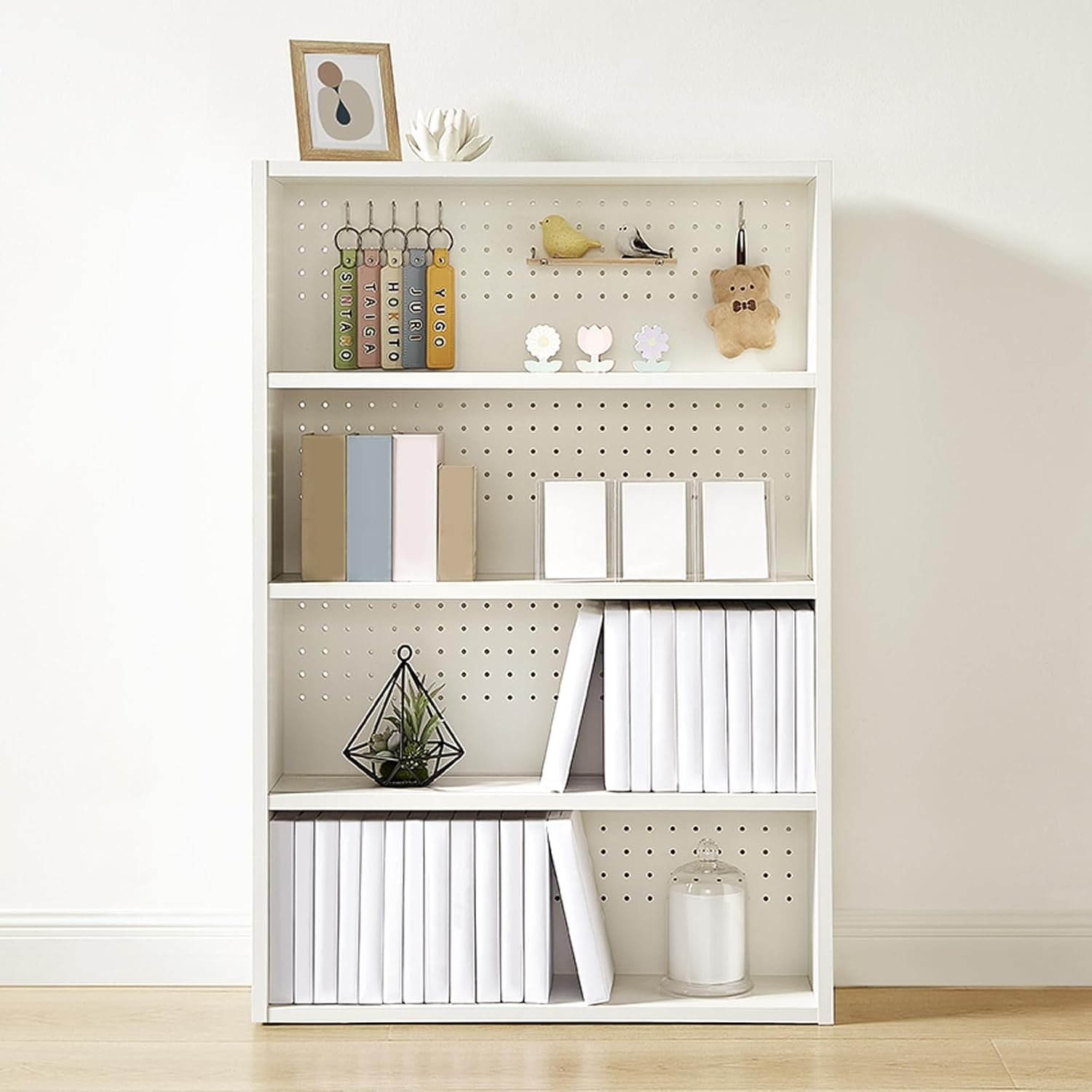 タンスのゲン 【ガッチリマンデーで紹介！】 飾れる コミックラック 本棚 4段 幅60cm 奥行17cm 推し活 ラック 大容量 パ