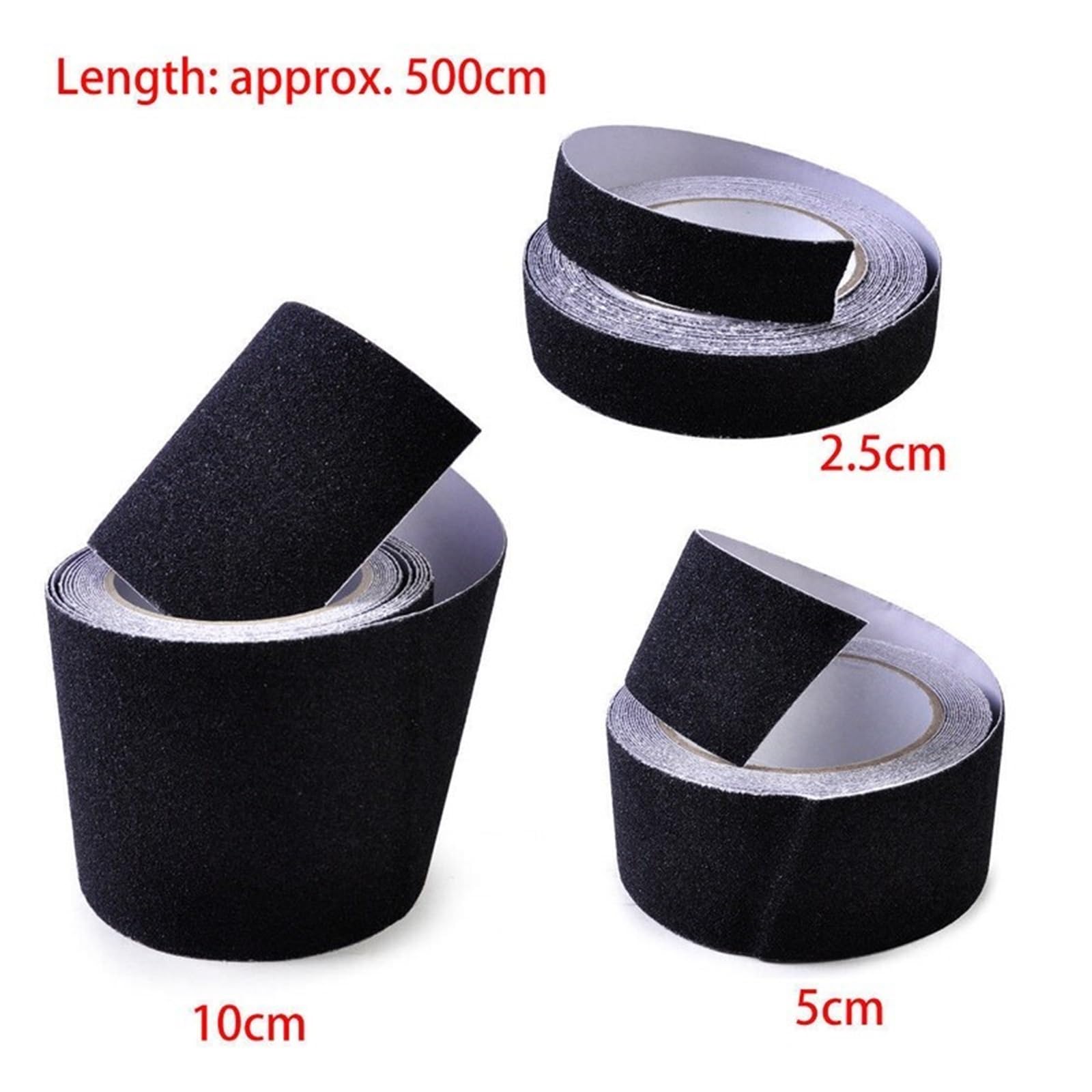 5M Anti-Rutsch-Klebeband, wasserdicht, rutschfester Aufkleber, Griffband, rutschfestes Klebeband for ältere Menschen, Treppen, Boden, Breite m für Treppenstufen(10cm x 5m)