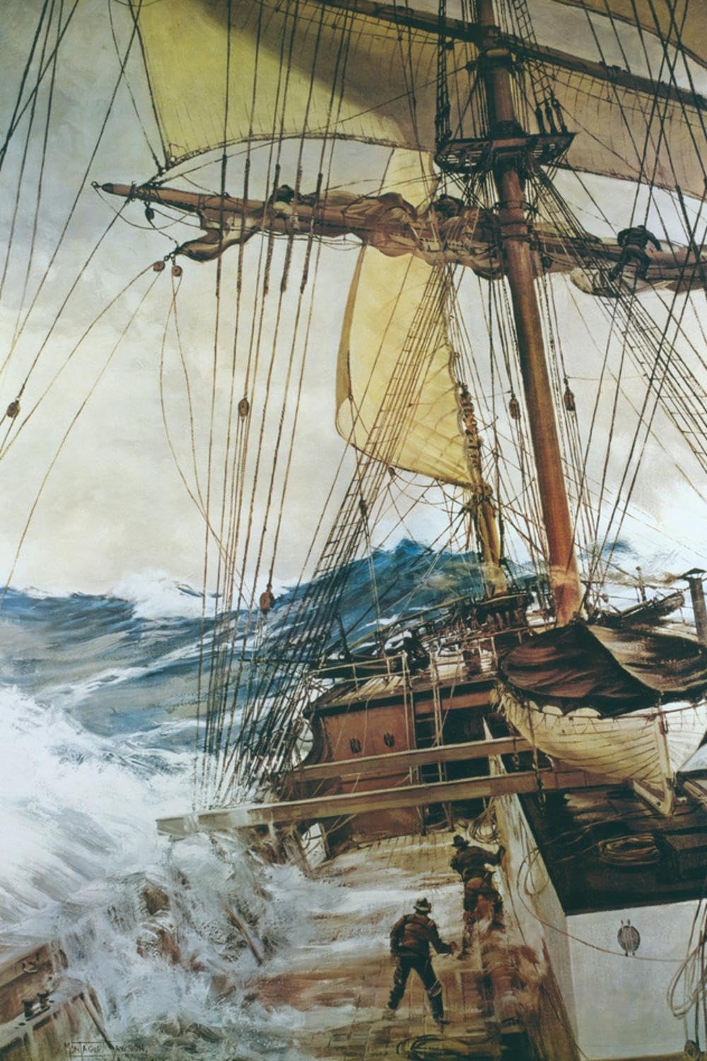 Amazon.com: ART.COM Wall Art Print Rising Wind by Montague Dawson