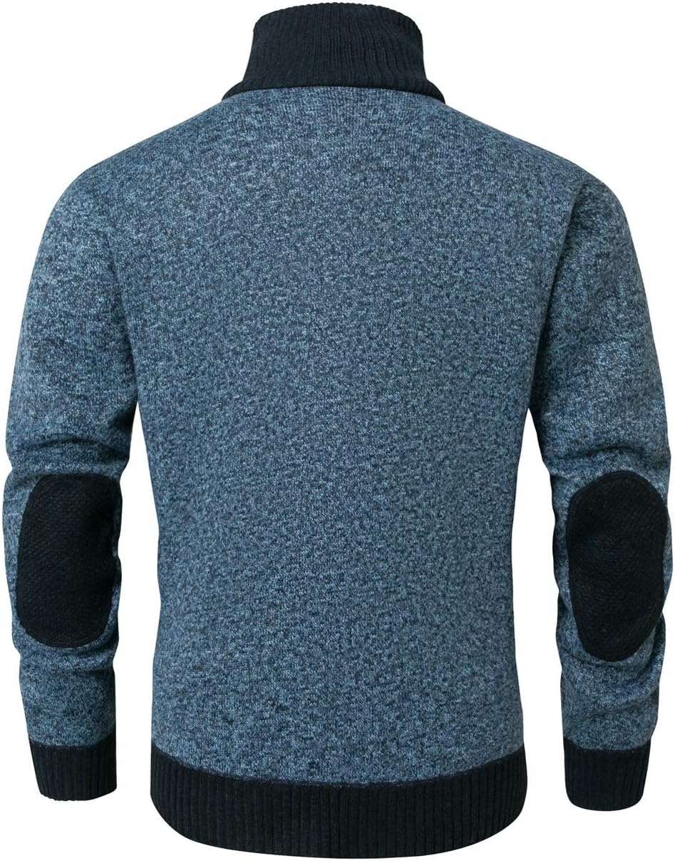 Vcansion Men's Classic Cardigan Sweaters Stand Collar Slim Fit Casual Knitted Sweater - Image 2