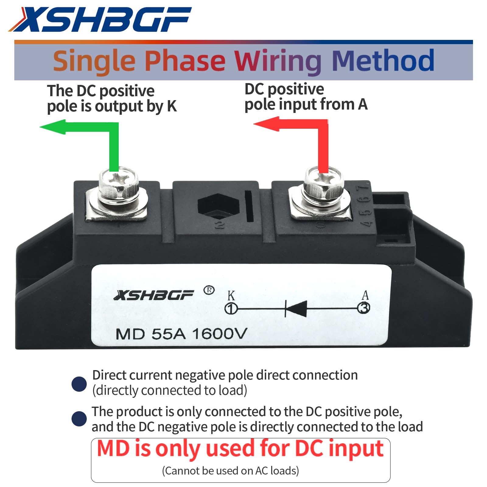 Snapklik.com : 55Amp Anti-Reverse Diode Module For Solar Power Systems ...
