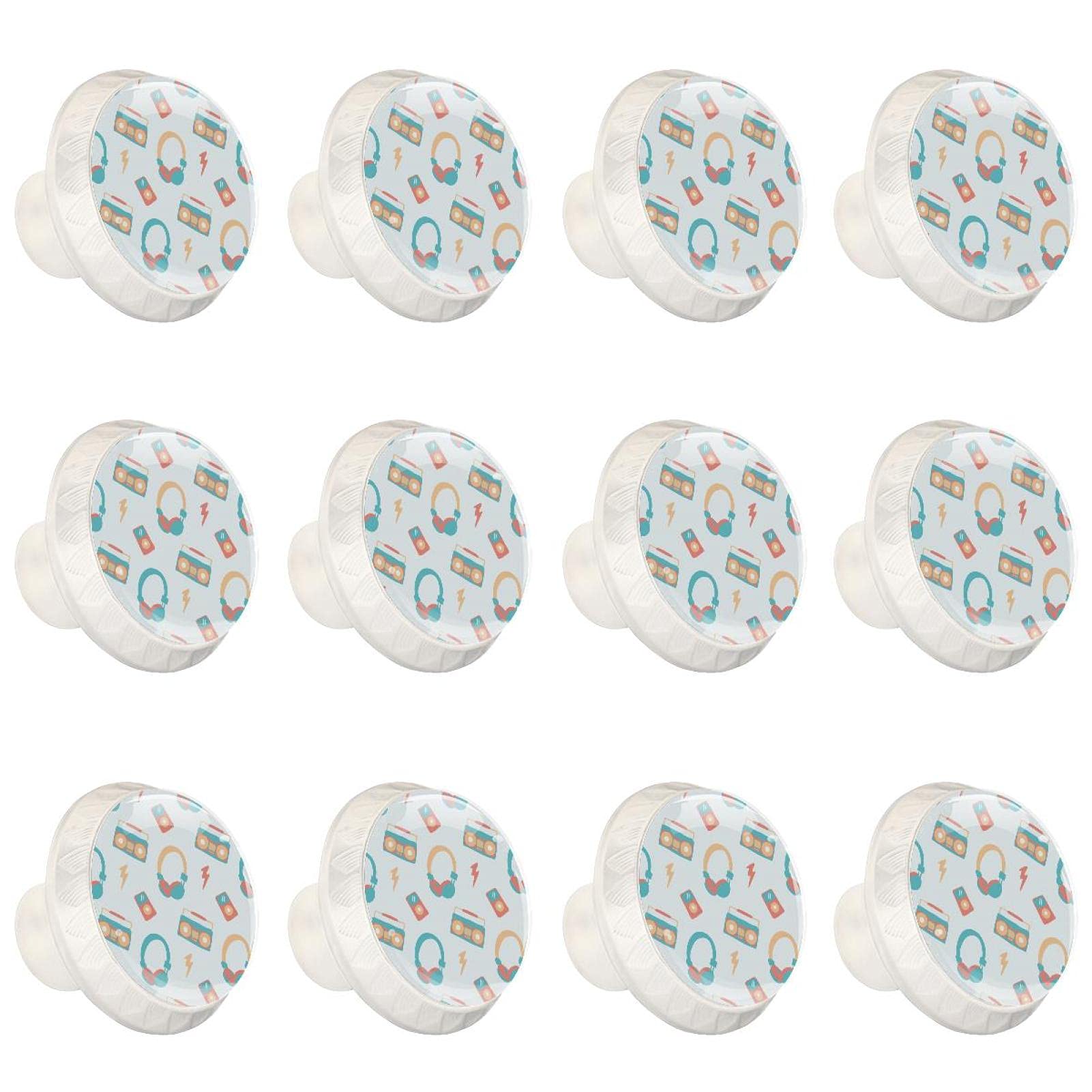 Boutons d'armoires de cuisine poignée meuble placard tiroirs commode motif tête de musique