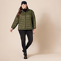 Vista 8 de Yaxa Essentials Women's Lightweight Long-Sleeve Water-Resistant Packable Puffer Jacket (Available in Plus Size)