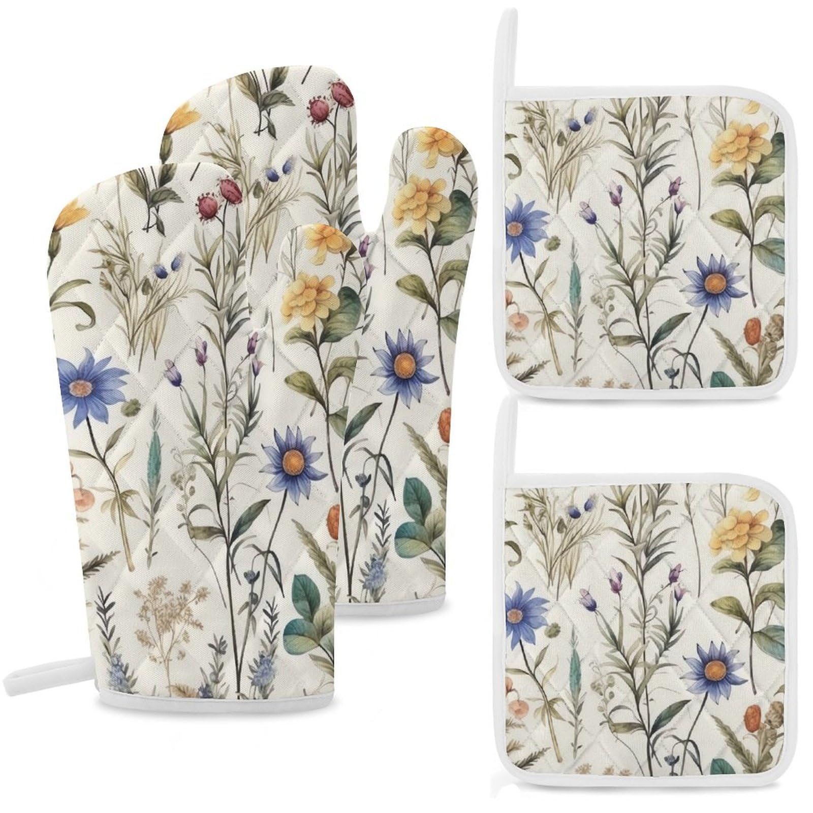 Gants de cuisine anti-brûlure et maniques étanches pour four et barbecue
