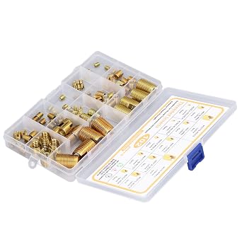 Fastening Hardware Fastening Components Split Self Tapping Thread Inserts M2M14 Even Load for Soft Materials for Reinforcement Quick Thread Insert Set Reusable Fastening Hardware
