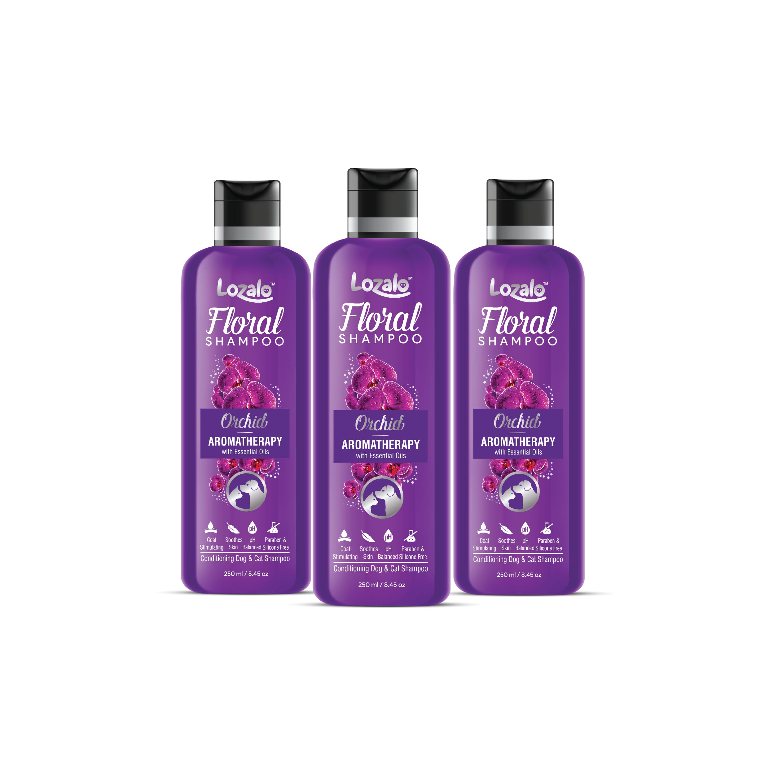 Lozalo Floral Aromatherapy Pet Conditioning Shampoo- 750 Milliliter, Pack Of 3X250 Milliliter Orchid Fragrance|Odour Control Shampoo For Dogs & Cats|With Aloe Vera Extract And Chamomile Oil (B0CXDR82T8) Amazon Price History, Amazon Price Tracker