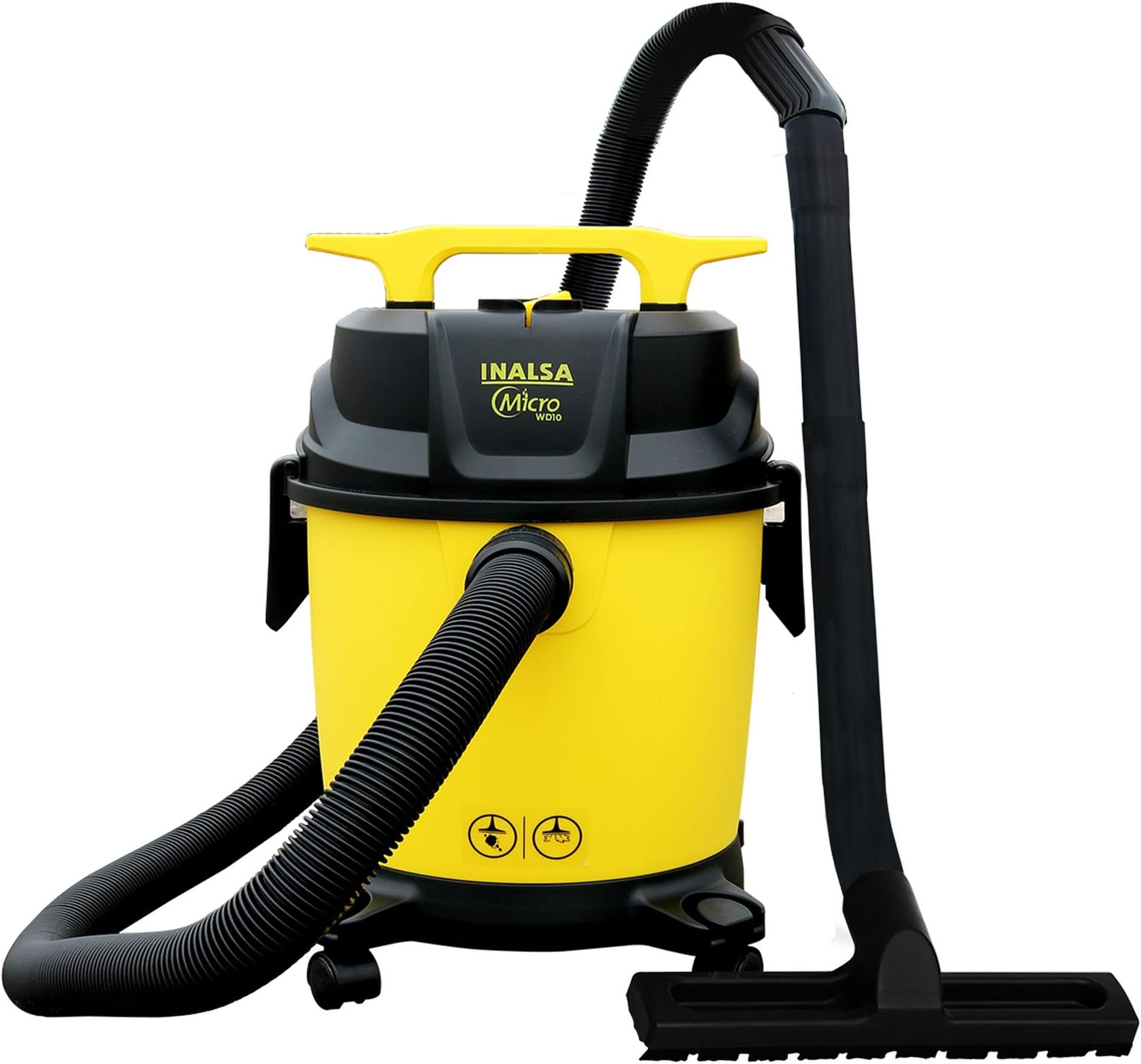 INALSA Wet and Dry Vacuum Cleaner for Home,10 LTR Capacity,1200 W, 17 kPa Suction, Blower Function, Wet Vacuum Cleaner for Sofa, House Cleaning Machine,Vaccine Cleaner for Home (Micro WD10)