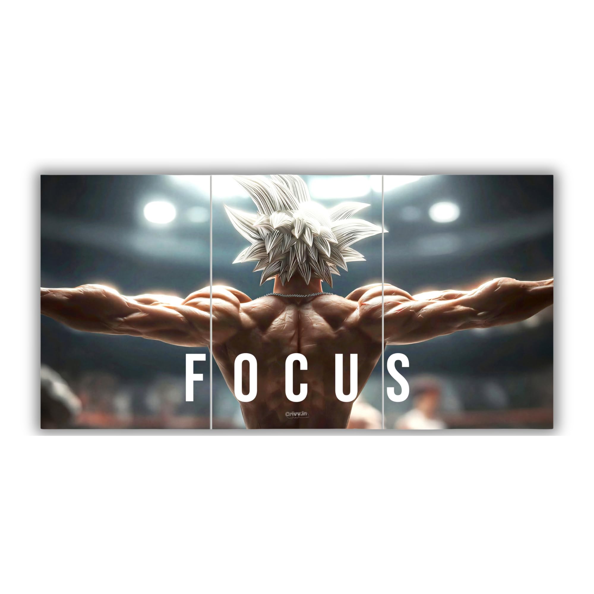 Gym Motivation Wall Poster – Focus Mindset Fitness Artwork | 36 x 18 Inch Premium Matte Finish Poster for Gym, Home Workout, Bedroom & Office Wall Decor