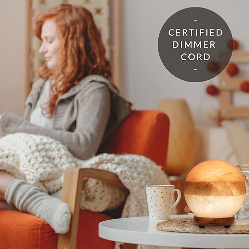 Miniatura 7 de Lámpara de roca de sal de doble iluminación - Globo moderno rosa blanco y gris Diseño de lámparas de sal con atenuador, brillo ajustable. Luz