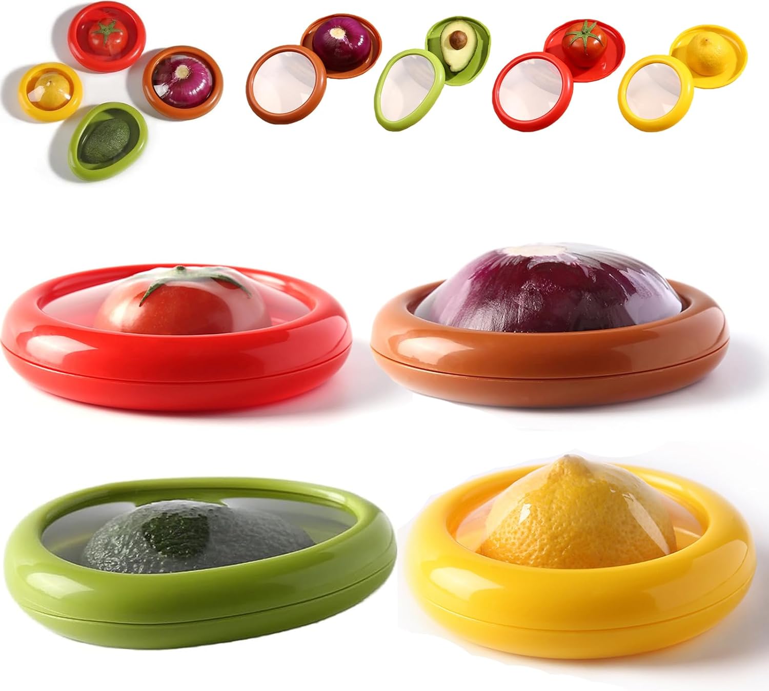 Boîte De Rangement En Silicone Pour Fruits Et Légumes, Boîte De Rangement Pour Fruits, Avocat, Oignons, économiseurs De Nourriture, Bac à Légumes Pour