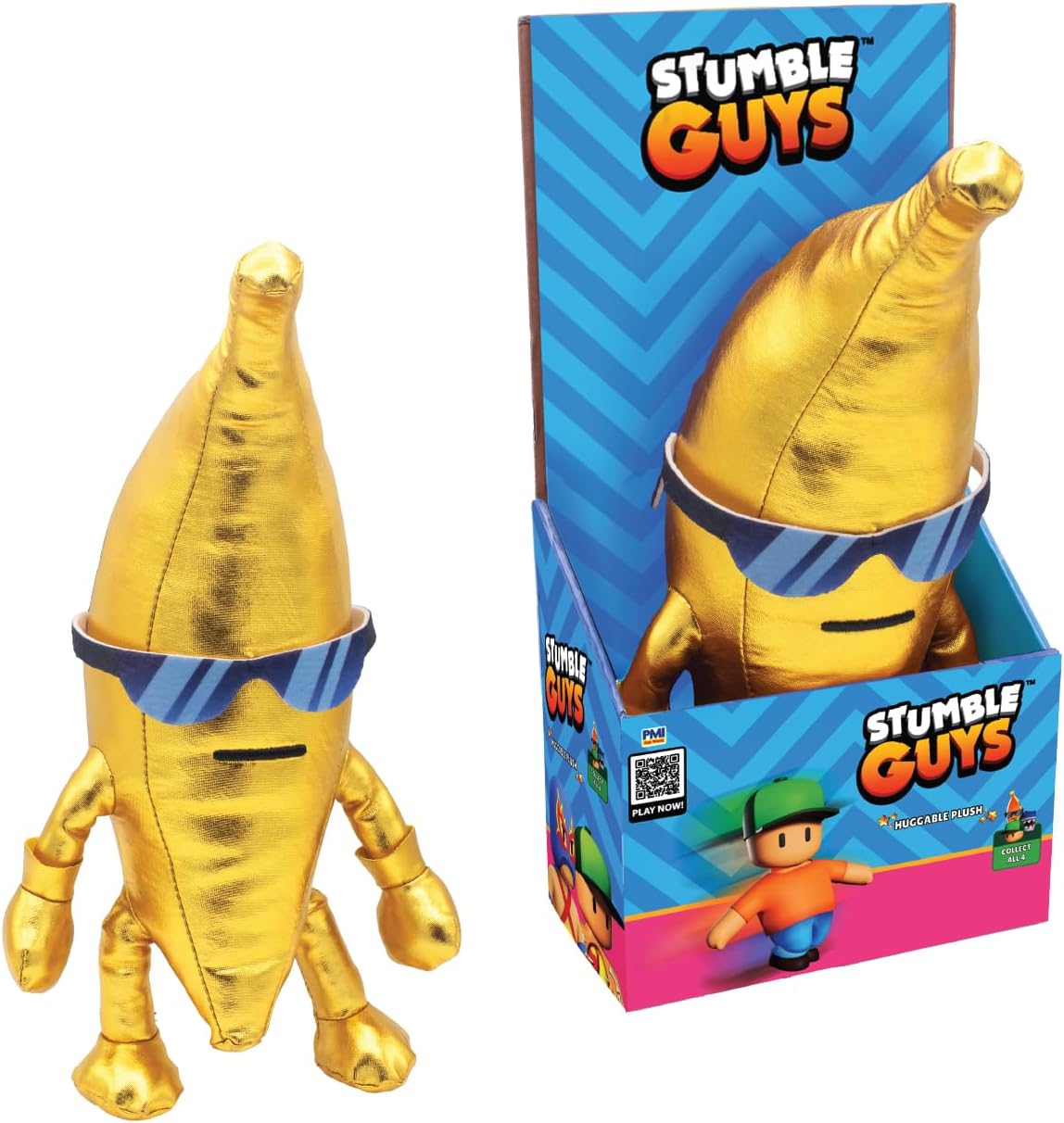 P.M.I. Stumble Guys Series 3-12” Huggable Plush (Golden Banana)