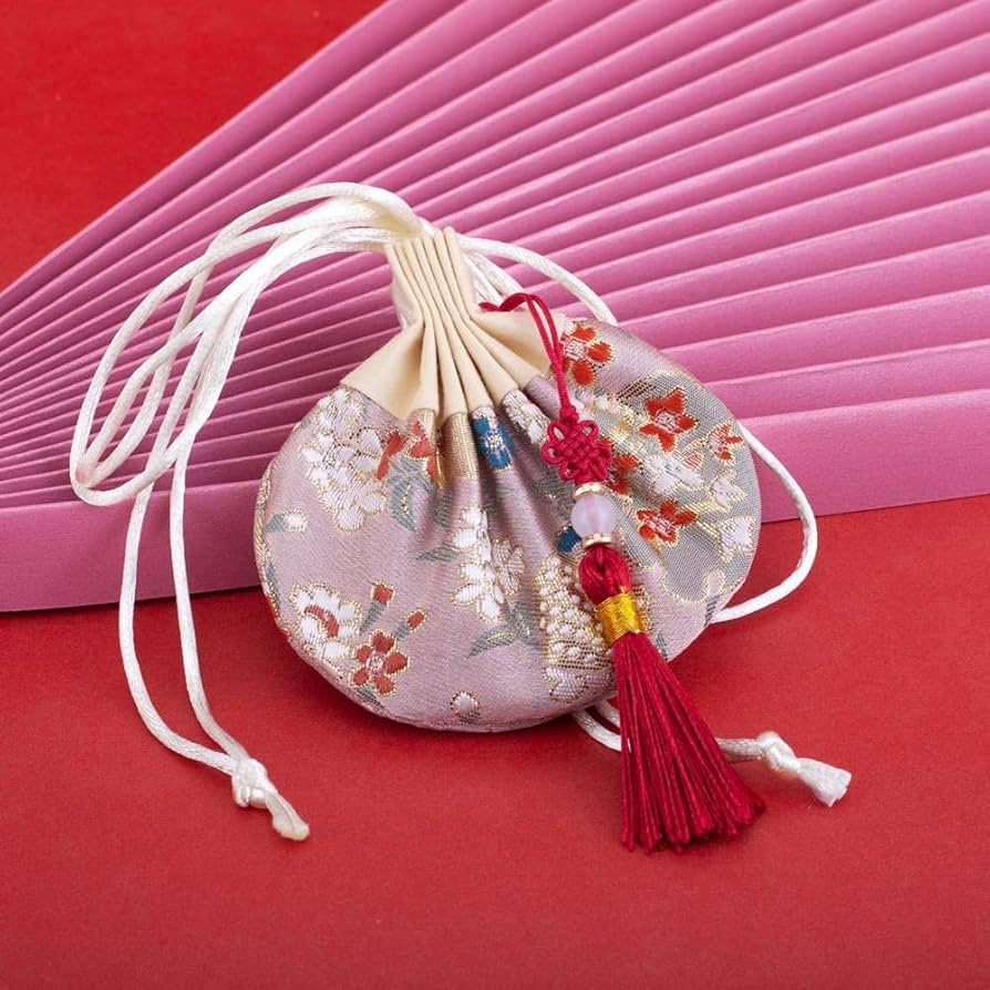 2402-2 ミニチュアトート&巾着トートサシェ 香り袋 綿麻 シャモニーピンク 2402-1 ミニチュアトート&巾着トートサシェ 香り袋 綿麻