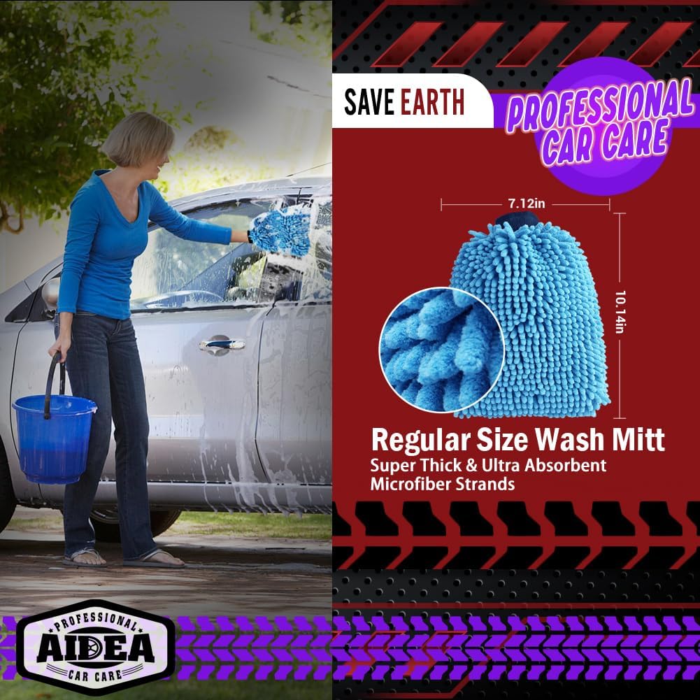 Get Spotless Shine: AIDEA Scratch-Free Microfiber Car Wash Mitt Review