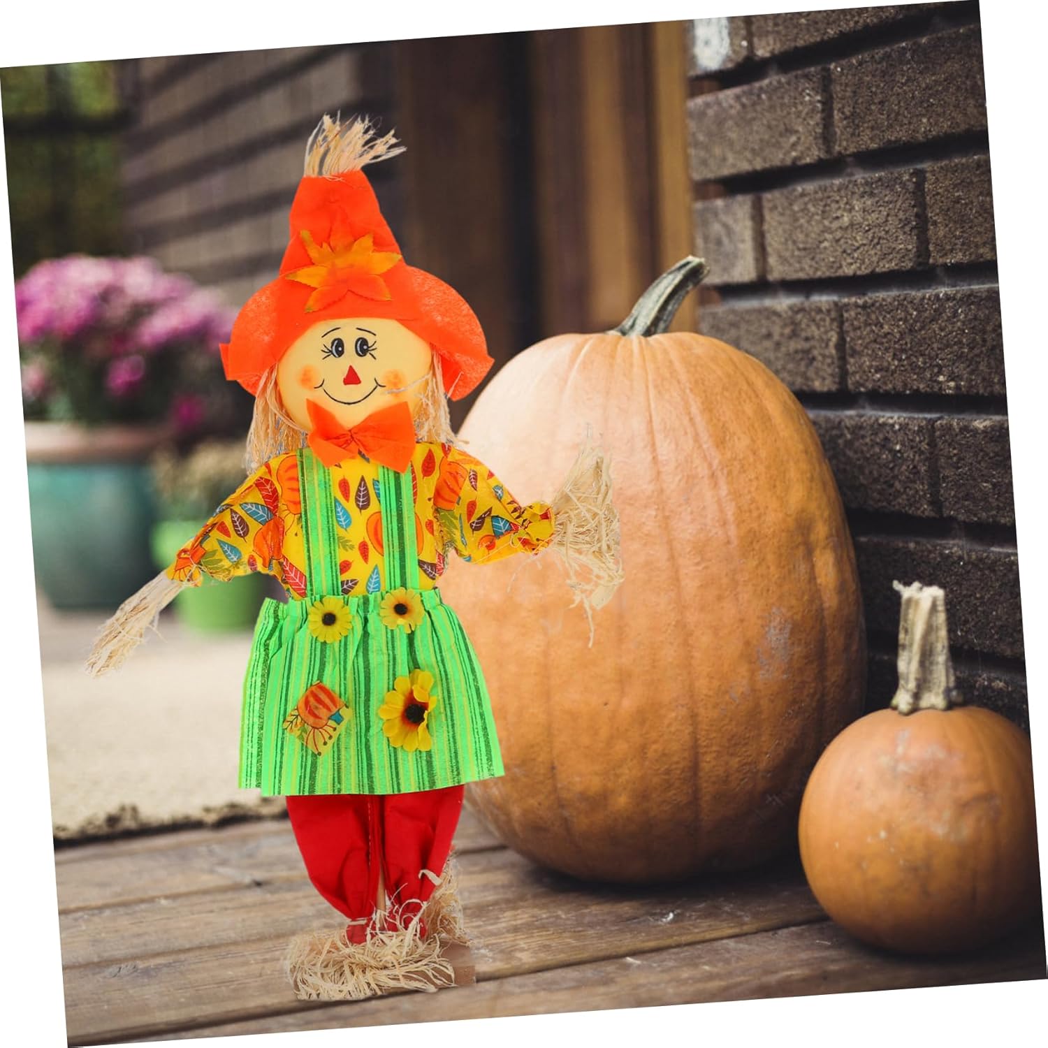 Scarecrow Ornaments Outdoor Fall Decorations for Garden Halloween Scarecrow for Stake