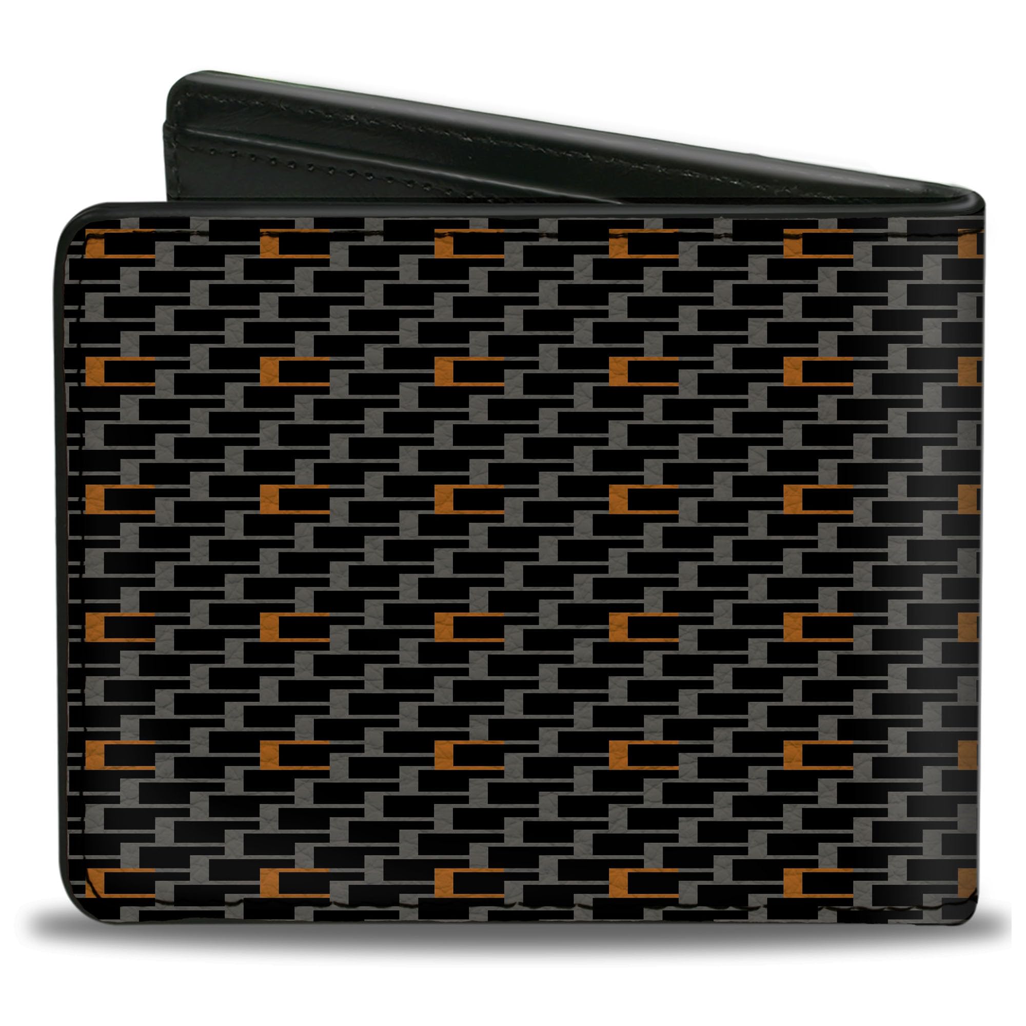 Buckle-Down Men's PU Bifold Wallet-CMP 02 Camaro w/Mini C Black/Gray/Orange, Multicolor, 4.0