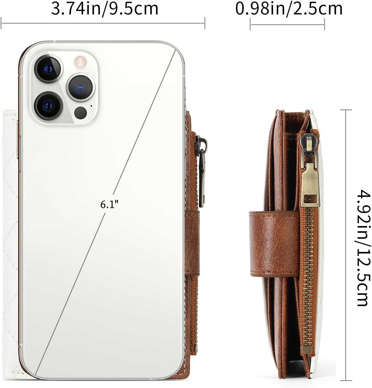 GAEKEAO Small Wallet for Women Leather RFID Blocking Card Holder Bifold Zipper Pocket Wallet with ID Window - Image 4