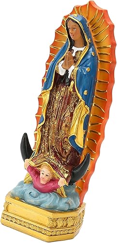 Miniatura 5 de Estatua de Guadalupe, hermosos detalles estatua cristiana elegante pintada a mano para el hogar