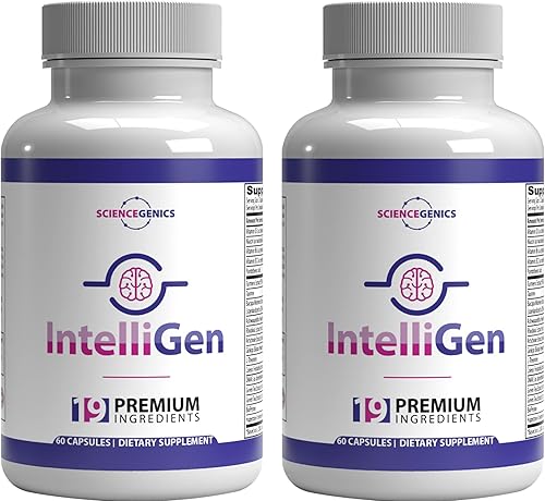 intelliGen Suplemento de refuerzo cerebral para enfoque, memoria, claridad, energía, suplemento de enfoque neuro nootrópico con Bacopa Monnieri,