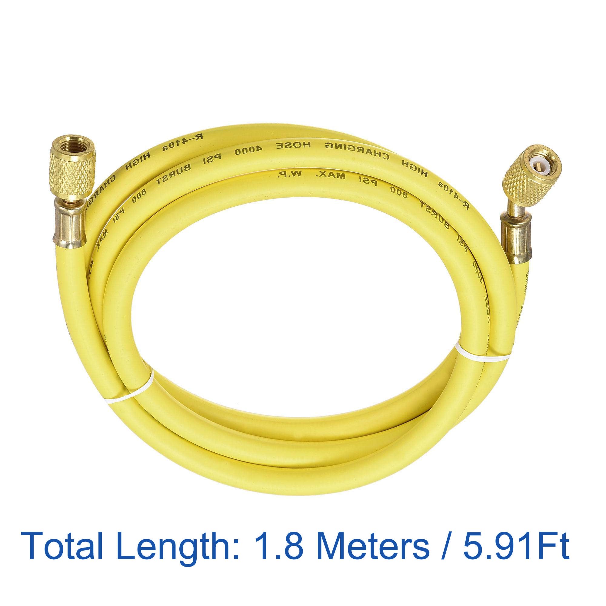 MACHSWON Refrigerant Charging Hose, 1/4 SAE Thread 5.91Ft Length 500PSI - Image 2