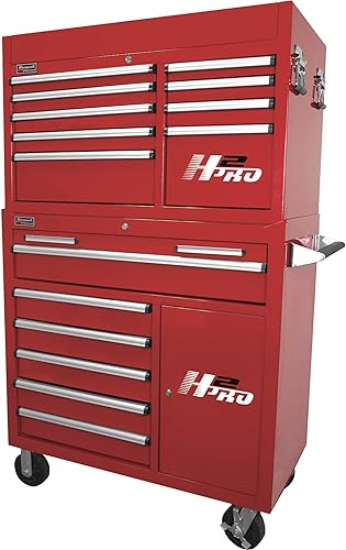 Miniatura 7 de Homak H2PRO - Cofre de herramientas con tapa de 9 cajones de 41 pulgadas, color rojo, 41 18 pulgadas de ancho x 21 34 pulgadas de profundidad x 24