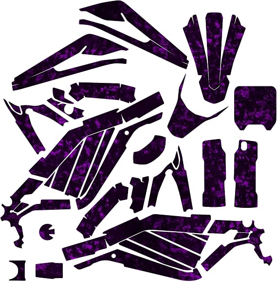 Decor Kit Compatible with Sur-Ron Light Bee X & S from 2018 Premium Design Set Self-Adhesive Weatherproof Sticker for Electric Motorcycle MRX001 (Forged Carbon Purple)