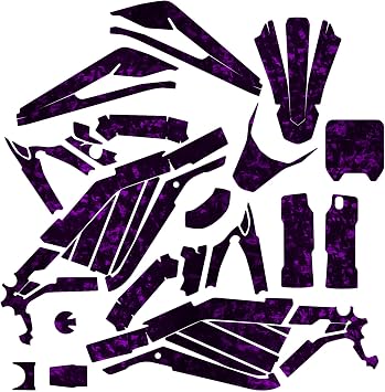 Decor Kit Compatible with Sur-Ron Light Bee X & S from 2018 Premium Design Set Self-Adhesive Weatherproof Sticker for Electric Motorcycle MRX001 (Forged Carbon Purple)