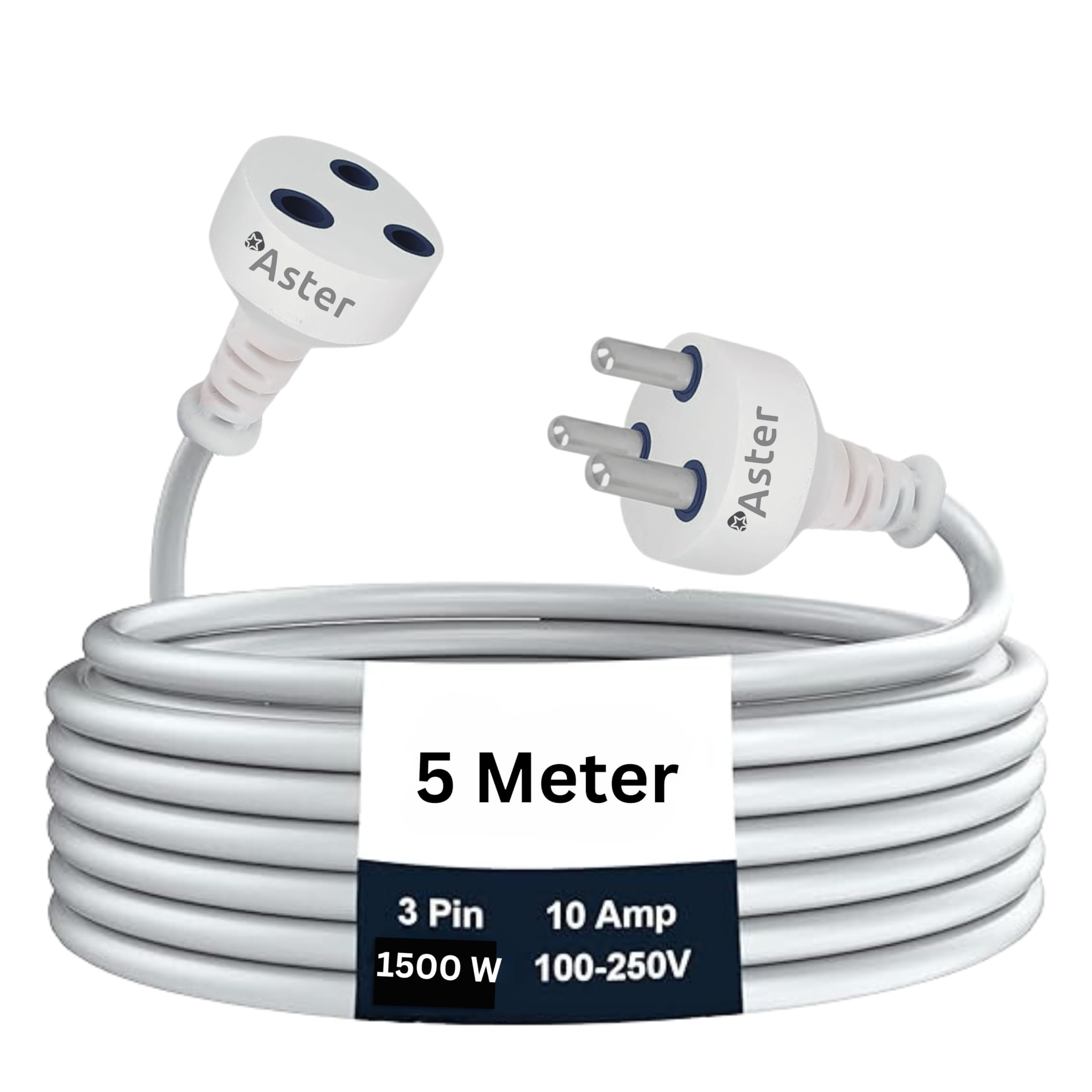 Aster Single Outlet Socket Extension Board - 10A Expandable Electric Extension with 5 M Heavy Duty Long Wire Cord for Indoor Outdoor Use (White) (5Meter) (B0CZB9TD62) Amazon Price History, Amazon Price Tracker