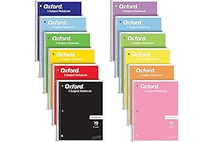 Oxford Spiral Notebook: College Ruled Notebooks for School