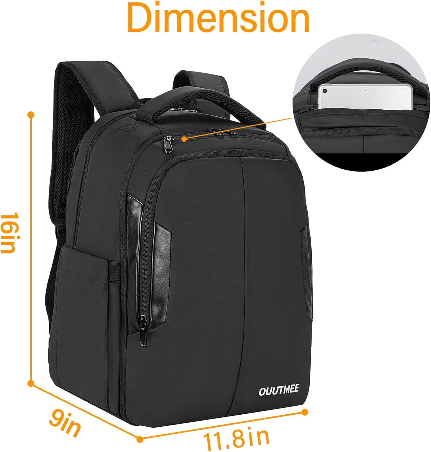 Bartender Bag, Bartender Kit Travel Backpack for Cocktail Shaker Set, Portable Carrying Bag with Compartments for Wine Bottles, for Travel Home Indoor Outdoor Party(Backpack Only)