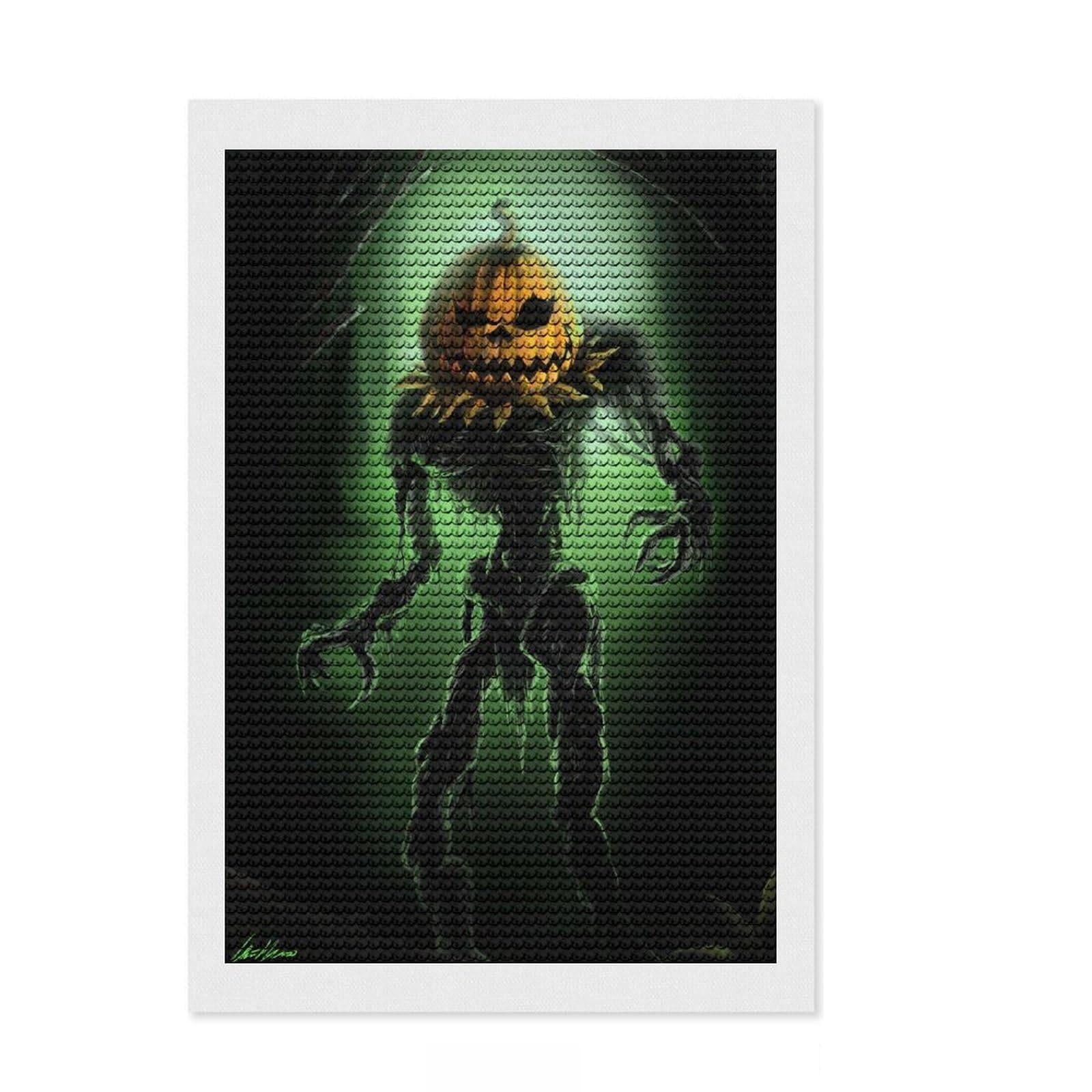 Junmoney Pumpkin King Round Drill Diamond Painting 8"x12", for Creative Relaxation, Full Kit Included, Boho Decor, Gift Idea